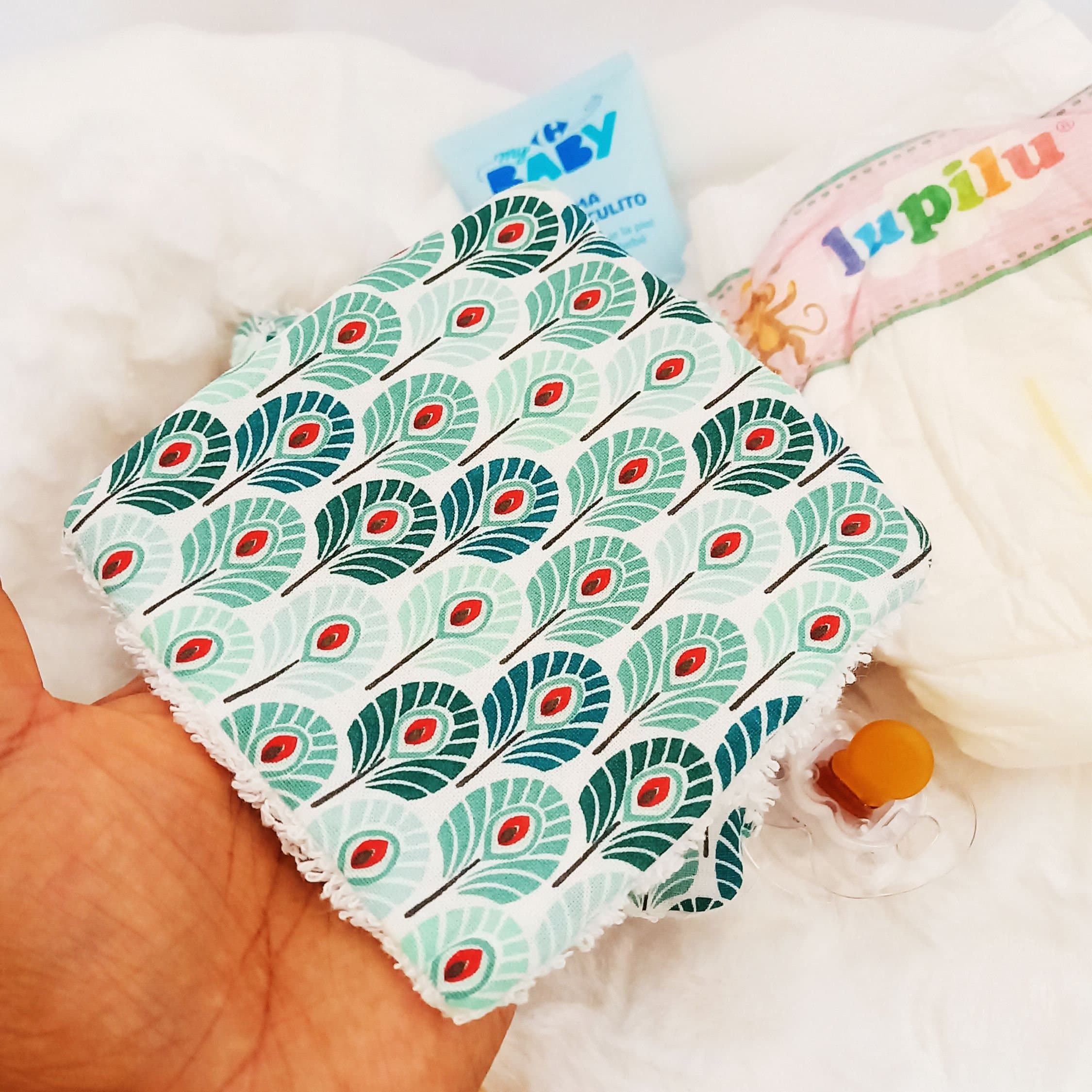 Servilletas reutilizables color crema lima para niños, esencial para recién nacido niño, toallitas de tela para bebé, toallitas desmaquillantes, paño para la boca del bebé, regalo de baby shower USA