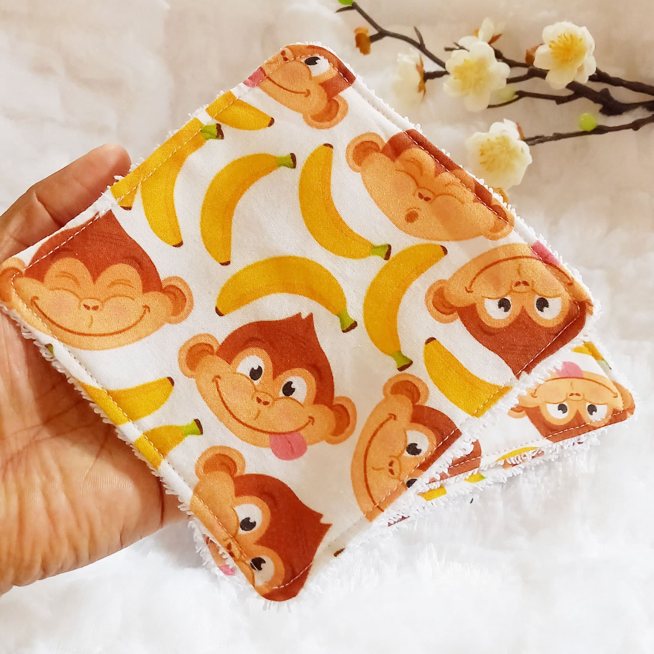 Ropa sostenible, desmaquillante, toallitas de bebé reutilizables, mordedor orejas de conejo, paño para eructos, toallitas desmaquillantes, regalo de baby shower para niño